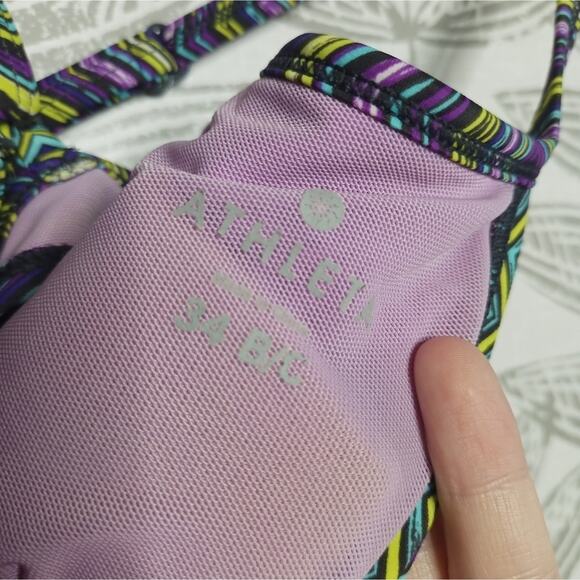 Athleta Bikini Top Twistini Multicolor 34 B/C - Picture 2 of 6